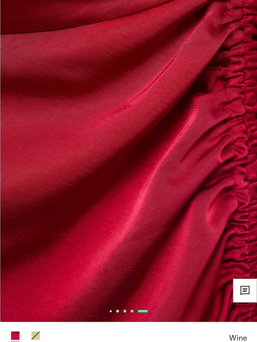 Mango One-Shoulder Wine Red Ruched Gown - Picture 9 of 10